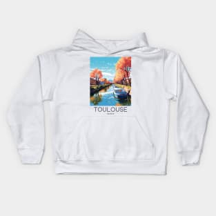 A Pop Art Travel Print of Toulouse - France Kids Hoodie